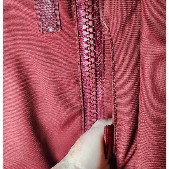 Burton Jacket Womens Med, Burgundy, Fur Trimmed Hood, Pockets, Side Vents - Picture 5 of 14